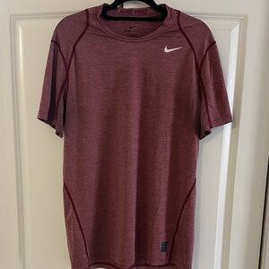 Nike Pro Dri-Fit Men's Short Sleeve Maroon Tee